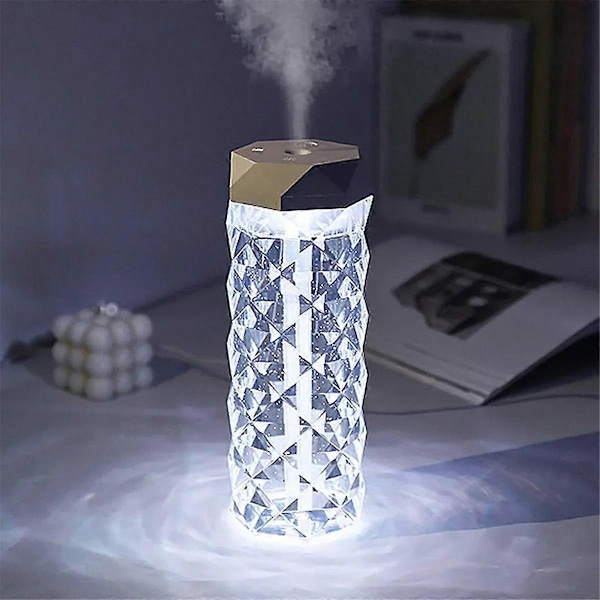 1000 ml Värikäs USB-Kristalli-Ilmankostutin Aromaterapialla ja Ilmanpuhdistuksella Makuuhuoneeseen ja Työpöydälle