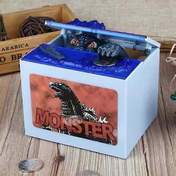 Godzilla Stor Spargris för Barn Pengabox Myntbank Spargris