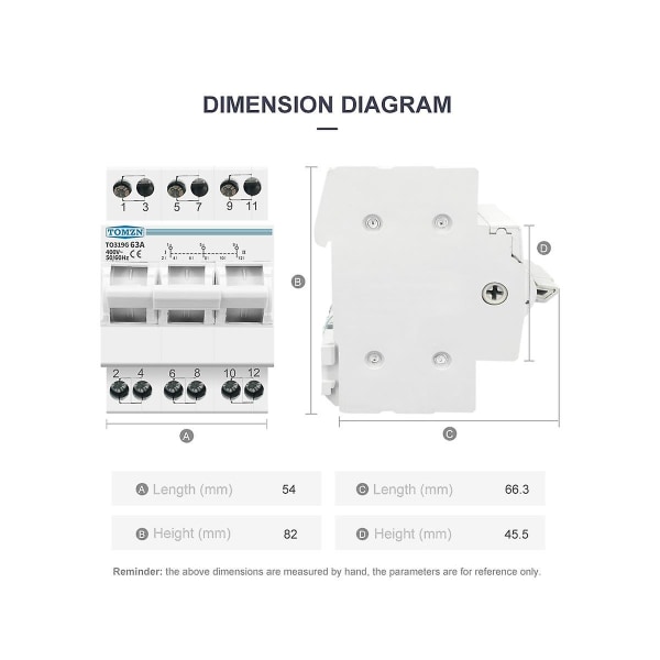 To319g 3p 63a Manuel Transfer Isolerende Afbryder Interlock Kredsløbsafbryder