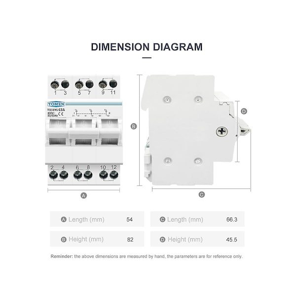 To319g 3p 63a Manuell Överföringsisolerande Brytare Interlock Säkerhetsbrytare