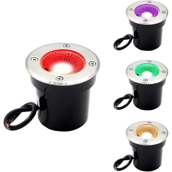 3W 12V P67 Vedenpitävä maisemavalo poluille, patioille, portaille, ulkopuutarhavalaistukseen (rgb) Punainen valo