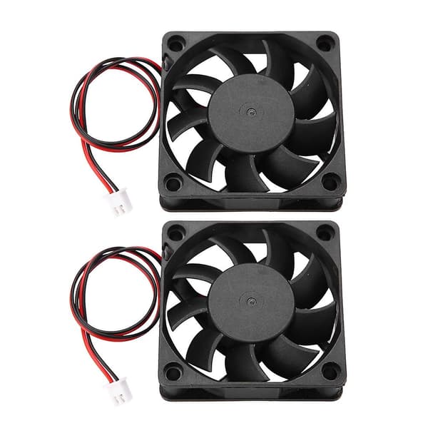 2 stk. DIY 6015 Kjølevifte for 3D-printer - 12V, 2500-6000 RPM, 13CFM