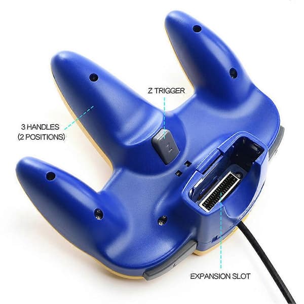 Ny Kablet Controller Joystick Kompatibel Med Nintendo 64 N64 Videospilkonsol Transparent blue
