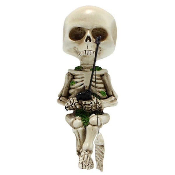 Mini Pääkallo Luuranko Koriste Akvaario Lampi Puutarha Bonsai Sisustus Halloween Askartelu Banmo