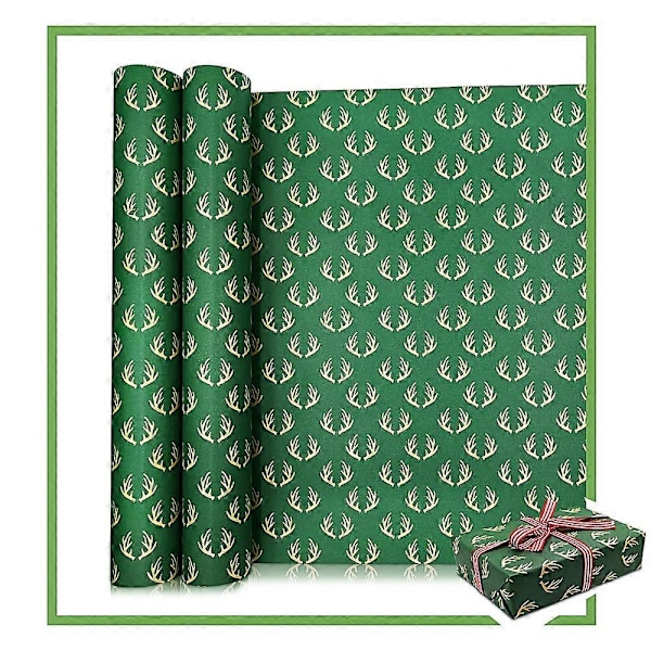 Presentpapper på rulle, 50x70cm, Stor rulle med julklappspapper, Återvinningsbart kraftpapper