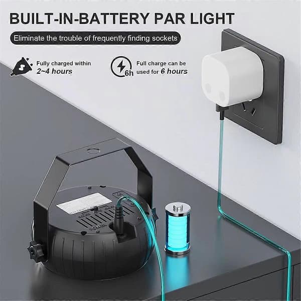 Strobelys Jul, Strobelys Fjernkontroll RGB 10W Trådløs LED Strobelys for Scene Da