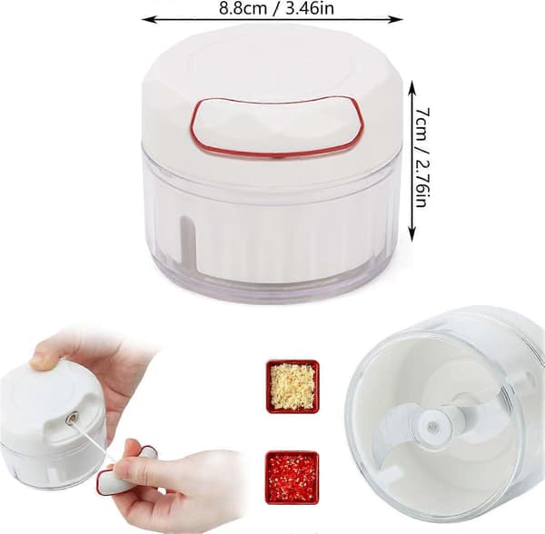 Mini Hvitløksmaskin Multifunksjonell Hvitløkspresse Manuell Hvitløksmaskin Multifunksjonell Grønnsakskutter