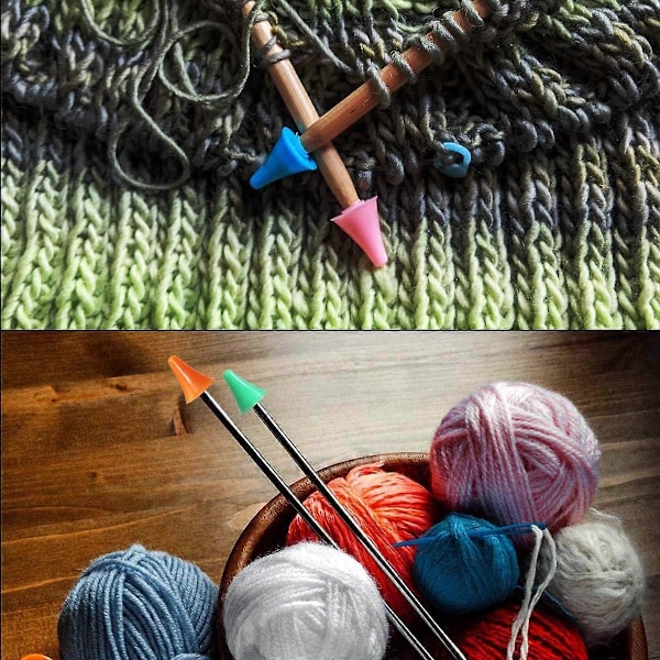 24 st Färgglada Nålskydd Stickningspunktskydd Små Sticknålsspetsskydd