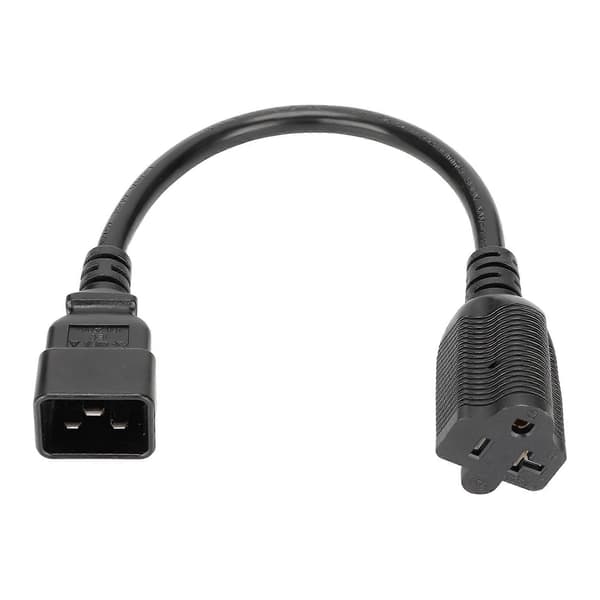 IEC Strømadapter 0,3 meter IEC320 C20 til 5?15R/5?20R AC Strømadapter US Plugg 125?250V