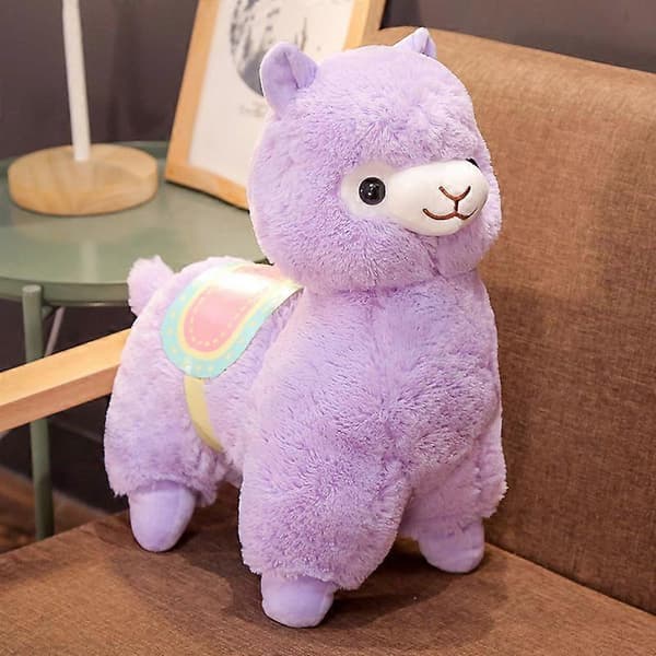 Lama Alpaca Udstoppede Dyr Stor Dukke Plys Krammepude Blød