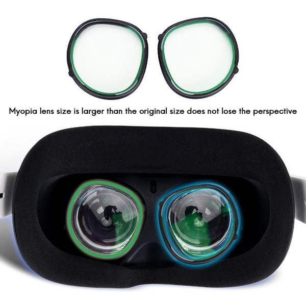Til anti-blåt lys magnetiske briller linse med rammebeskyttelse Vr headset tilbehør (0 grader)