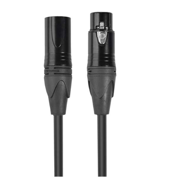 Xlr-kabel hanne til kvinnelige lydsignalkabel balansert Xlr Karon-mikrofon 3 pins Xlr-kabel 10 fot svart