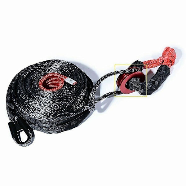 Aluminium RECOVERY RING SNATCH-RING 41000Lb til 3/8 1/2 tommer Syntetisk Vindespiltov RED