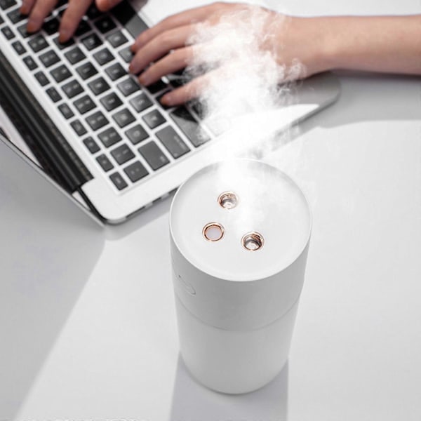 400ml Hiljainen USB-lataus Yövalo Kaksi Suutinta Ilmankostutin