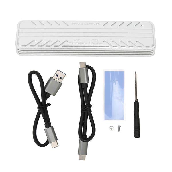 M.2 NVME SSD Kabinet 10Gbps USB3.2 Gen2 HDD Kabinet til 2230 2242 2260 2280 SSD til Windows til Linux til Android