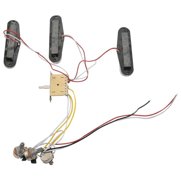 Elektrisk Gitarr Pickup-Koppling Förtrådad 5-Vägs Switch SSS Pickup för ST Elektrisk Gitarr Vit