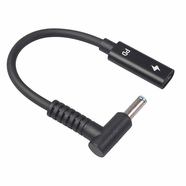 USB Typ C hona till Hp4506 hane 90 adapterkabel 4,5x3,0 mm kontakt DC- power med Pd-sensor