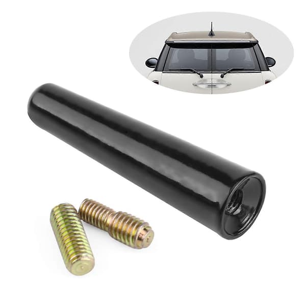 Universal 2,2 tommers Mini Bilantenne AM FM Antenne Bilradioerstatning Svart