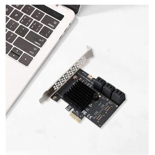 PCI-E til 6-Port SATA3.0 Udvidelseskort 6Gbps Desktop Adapter til Solid State & Mekaniske Harddiske
