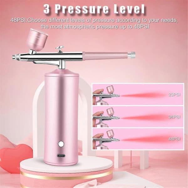 Airbrush-sarja kompressorilla, 0,3 mm suutin ja happiruisku