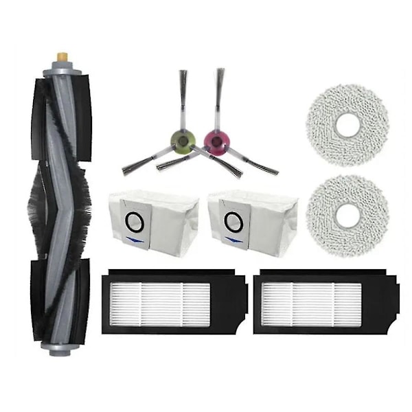 Reservedele til Deebot X1 Omni / T10 Omni robotstøvsuger: Støvpose, Hepa-filter, hovedbørste, sidebørste, moppeklud