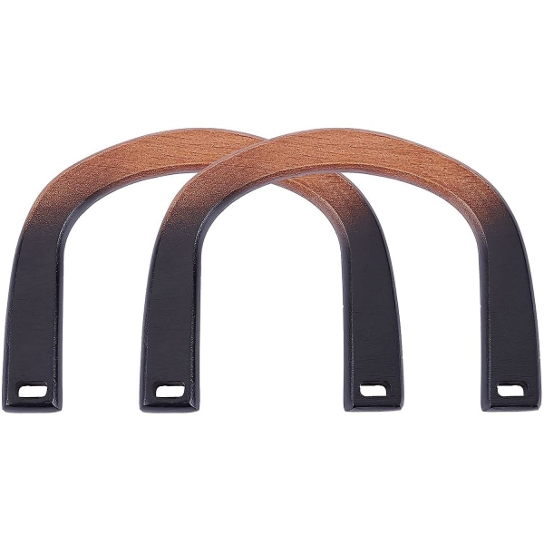 2 stk træpunghåndtag U-formede træhåndtag til håndtaske Gør-det-selv Håndlavet Macrame Taske Håndtag Repla