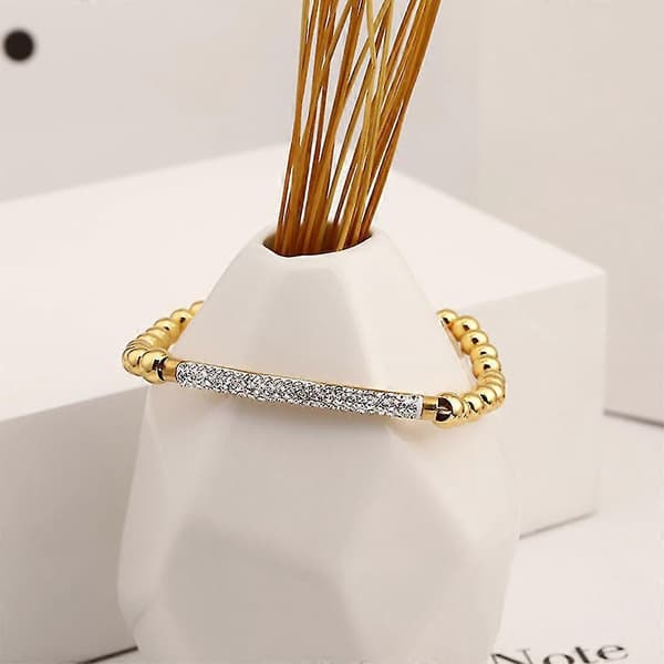 Klassisk Perlearmbånd Zirkon Rhinestone Armring Stræk Kæder Til Kvinder