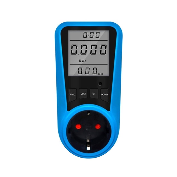 Stikkontakt Digital Strømmåler Voltmeter AC Strømmåler Tid Watt Tester Wattmeter - EU Stik