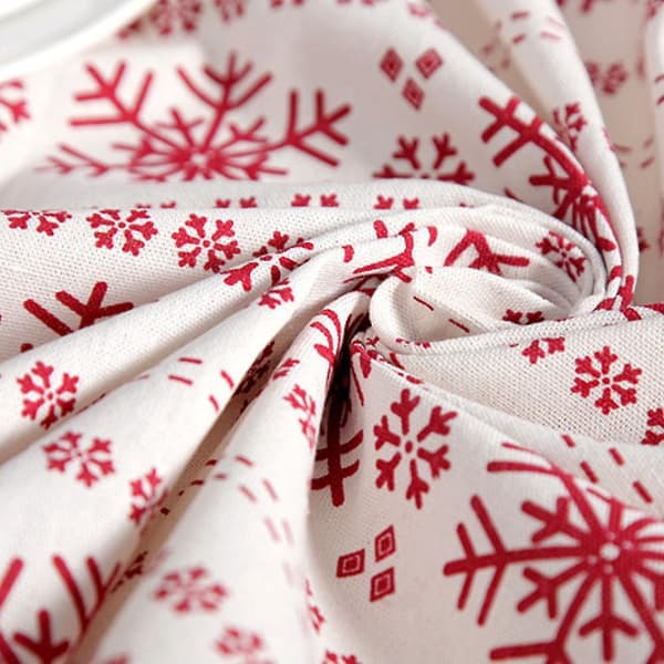 Dugjule Rektangulær Dug Snefnug Indendørs Udendørs Vinter Vaskbar Polyester Dug Til Julefrokost Vinterindretningsgave