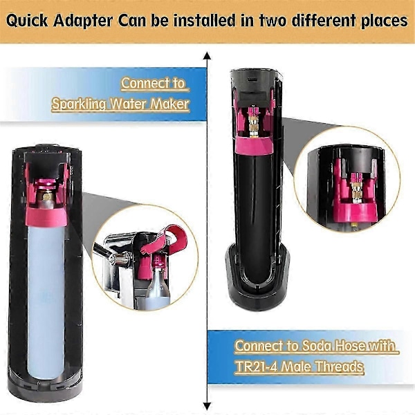 Co2 Hurtigadapter for Kullsyremaskin for DUO/ART/, Co2 Tankadapter for Kullsyreflaske med TR21-4
