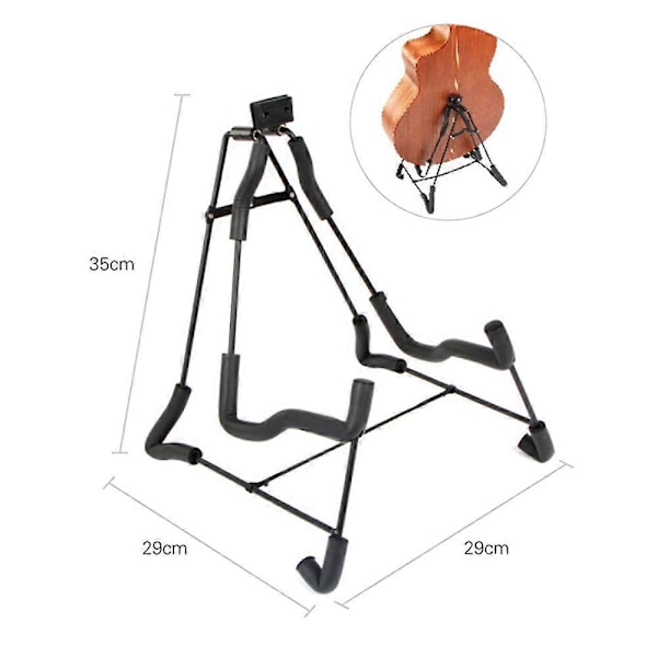 Gitarstativ Folds Universal A-Ramme Stativ Gitar Tripod Justerbar for Alle Gitarer Akustisk Clas