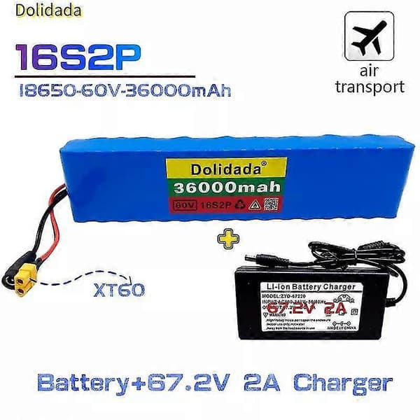 16s2p 60v 36ah 1000w BMS Laddningsbart Litiumbatteri Används Bredvid I 60v Elektrisk Utrustning: Trafikljus, Etc
