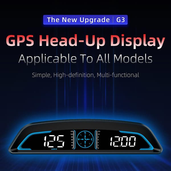 Head Up Display 5V USB-virtalähteellä Toimiva Ylinopeusvaroitin Universaali GPS BDS Teräväpiirto HUD Digitaalinen Mittari Autoon