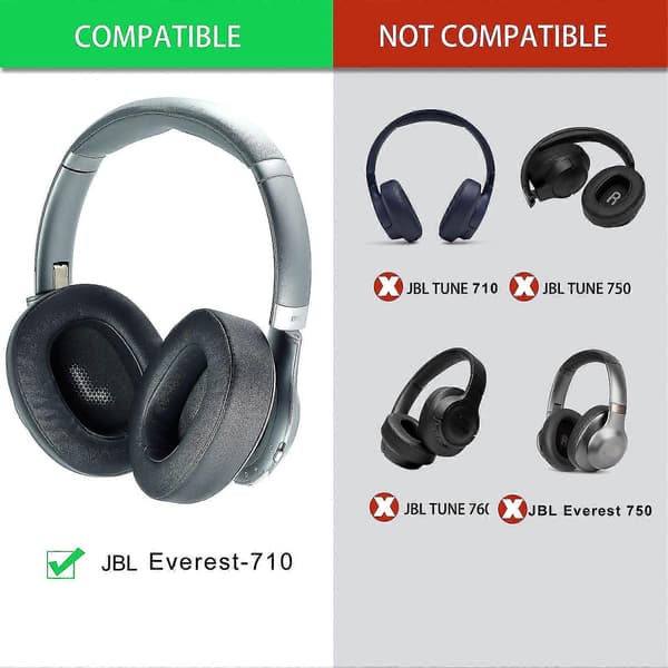 Udskiftningsørepuder egnet til JBL Everest-710 Bluetooth-hovedtelefoner