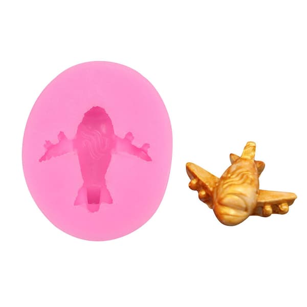 DIY Fondantformar Kakdekorationsverktyg Silikon Chokladform Flygplansformad