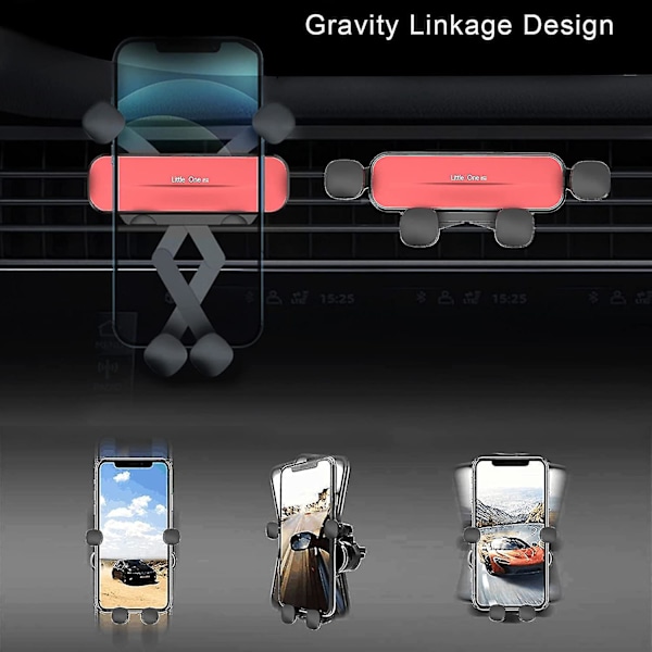 Universal Gravity Bilholder for Mobiltelefon for iPhone 12 Pro Max/12, Galaxy S20+, Huawei, Xiaomi