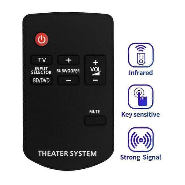 N2QAYC000043 Ersättningsfjärrkontroll för teatersystem SC-HTB520 SU-HTB520 SU-HTB527 SC-HTB527