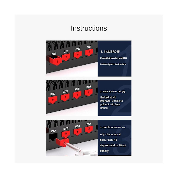 10 stk Ethernet Hub Port RJ45 støvdekselhette beskyttelsesplugg for RJ45 hunnportgrensesnitt Prot