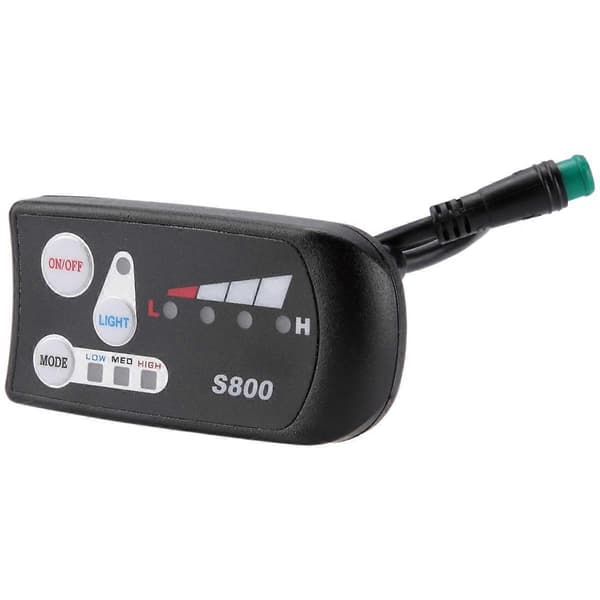 Elektrisk Cykel 36V48V S800 LED LCD Mätare Kontrollpanel Display för Ebike Controller 5 Pin Vattentät Kontakt