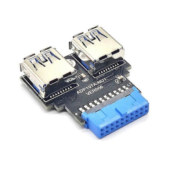 USB Adapter HUB Header 19Pin til USB Connector 2 Port USB3.0 Converter PCB Board PC Motherboard Mainboard 19 Pin Udvide USB Riser