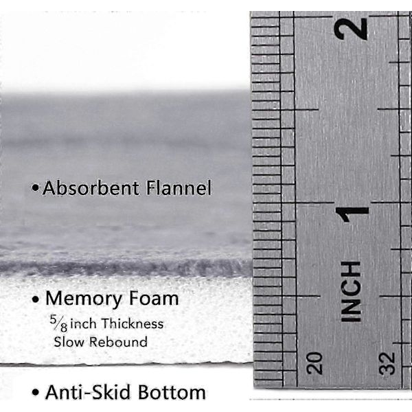 Badrumsmatta i Memory Foam, Extra Mjuka Absorberande Badrumsmattor