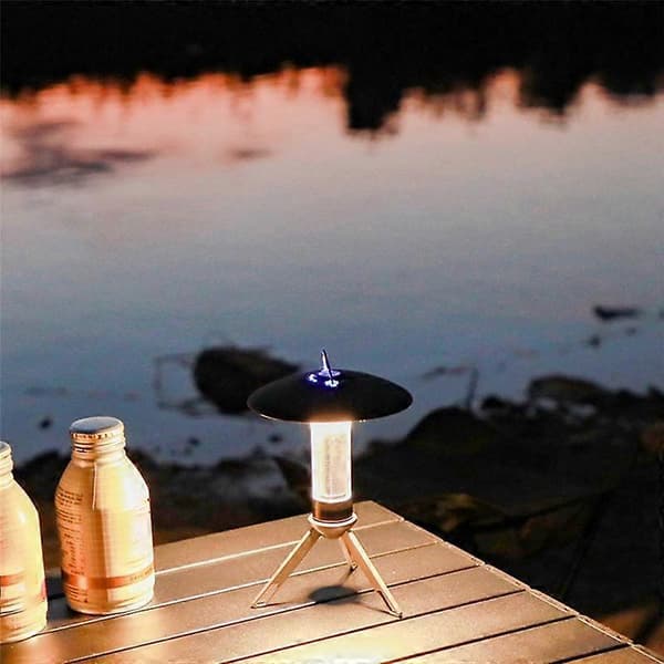 Multifunksjonell Campinglampe Bærbar Utendørs Campinglampe USB-Lading Stativ Brakett Avtakbar O