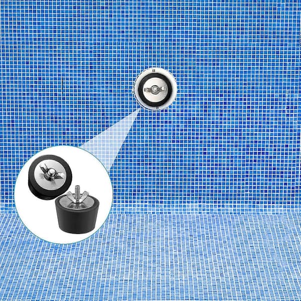 2 st Poolvinterpluggar Simbassäng Vinterexpansionsplugg 25-63mm Gummipoolplugg med Rostfria Bultar