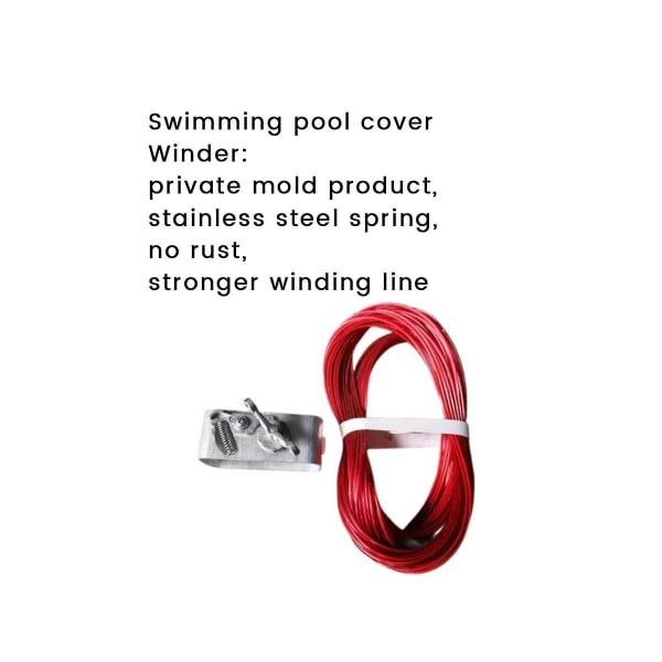 Mini bærbart svømmebassinovertræk Reel Forstærket fjederreb Svømmebassinovertræk Strammer Wire Ro