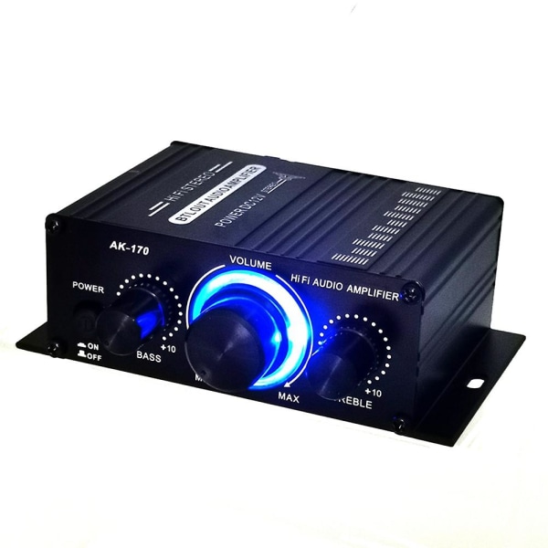 Mini stereoförstärkare Dc12v Dual Channel Hi-Fi Audio Player stöder mobiltelefon DVD-ingång för motorcykel bil hemmabruk
