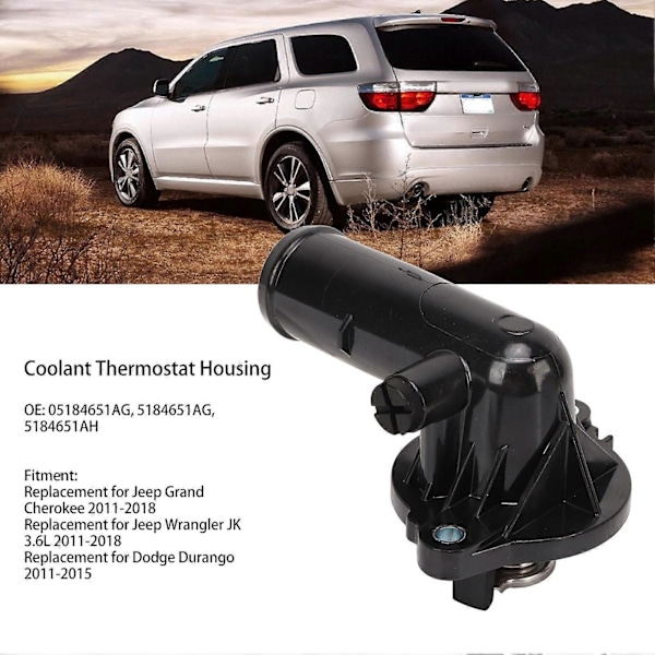 Kylvätskethermostatkåpa Hög Prestanda 05184651AG Ersättning för Jeep Grand Cherokee Wrangler JK