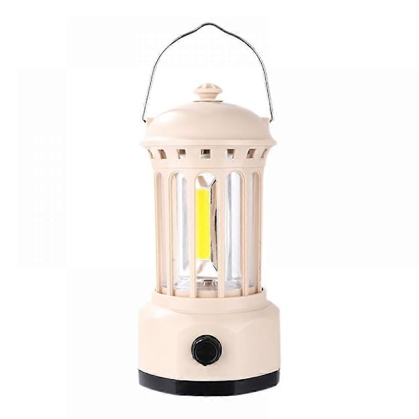 Vintage Campinglykta, Retro Utomhuslampor med Dimmer, Lång Batteritid, Vattentäta Hängande Lampor för Gården, Te