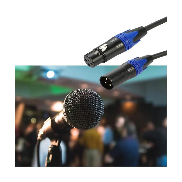 XLR-jakajakaapeli, 1 XLR naaras - 2 Xlr uros Y-kaapeli Tasapainotettu mikrofonin jakojohto Audio Adap
