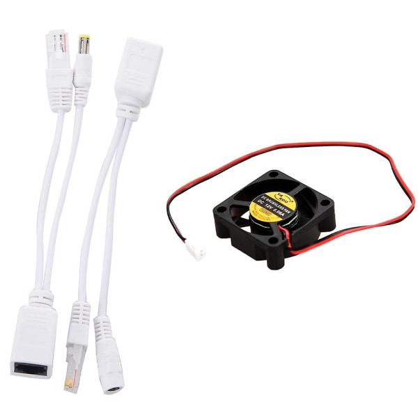 Passive Power Over Ethernet Poe Adapter Injector + Splitter Kit With 3010s 12v 0.06a Brushless Dc C