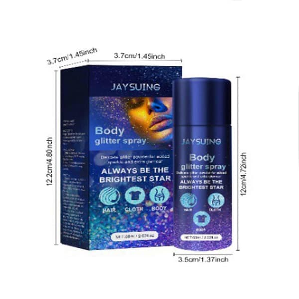 Kroppsglitterspray Glitter Glitterspray för kläder Långvarig kroppsglitterspray för bal, semester, scenmakeup 60ml